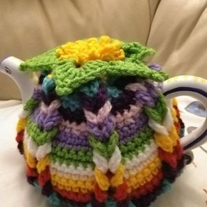 Rainbow vintage teapot cozy